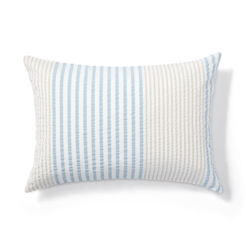 MUJI Cotton Soccer Weave Blue 76400752 Pillowcase, 50x70cm, Stripe,
