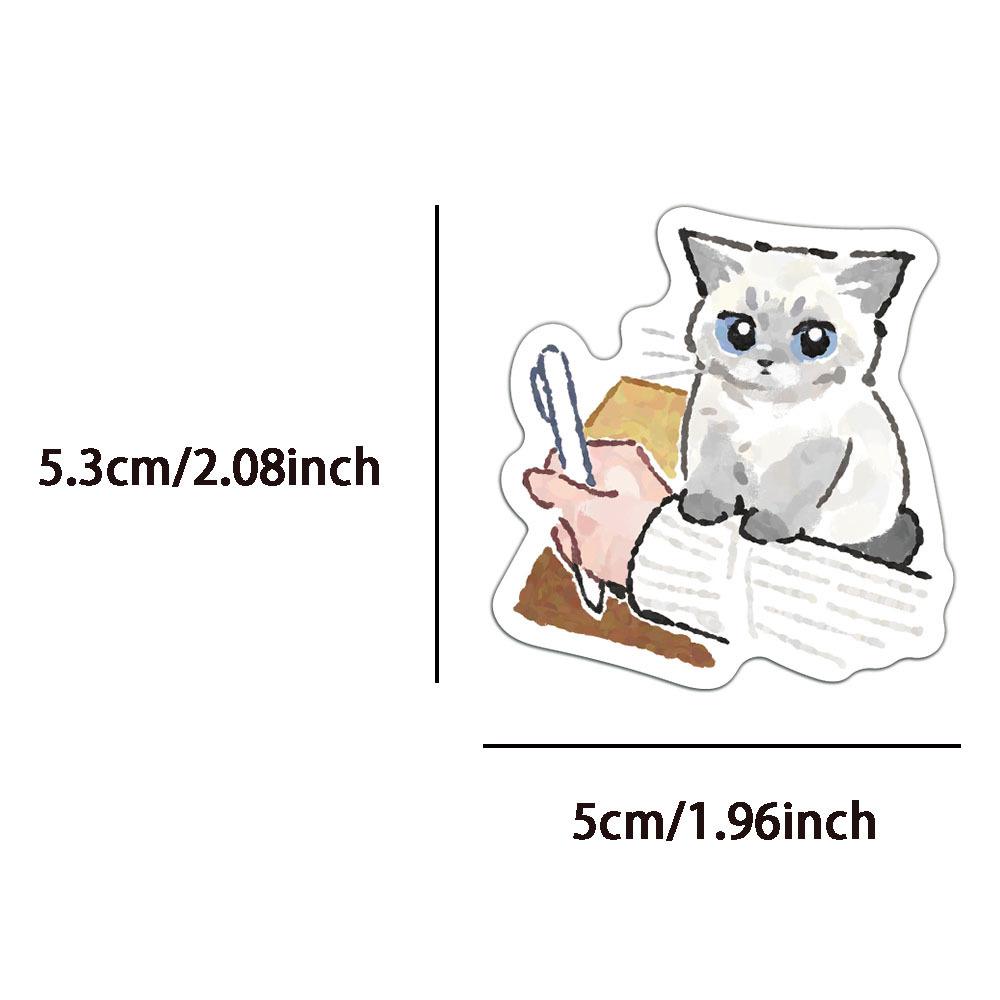 50 Creative Cat Cartoon Stickers Set for DIY Phone Case & Notebook Decoration.