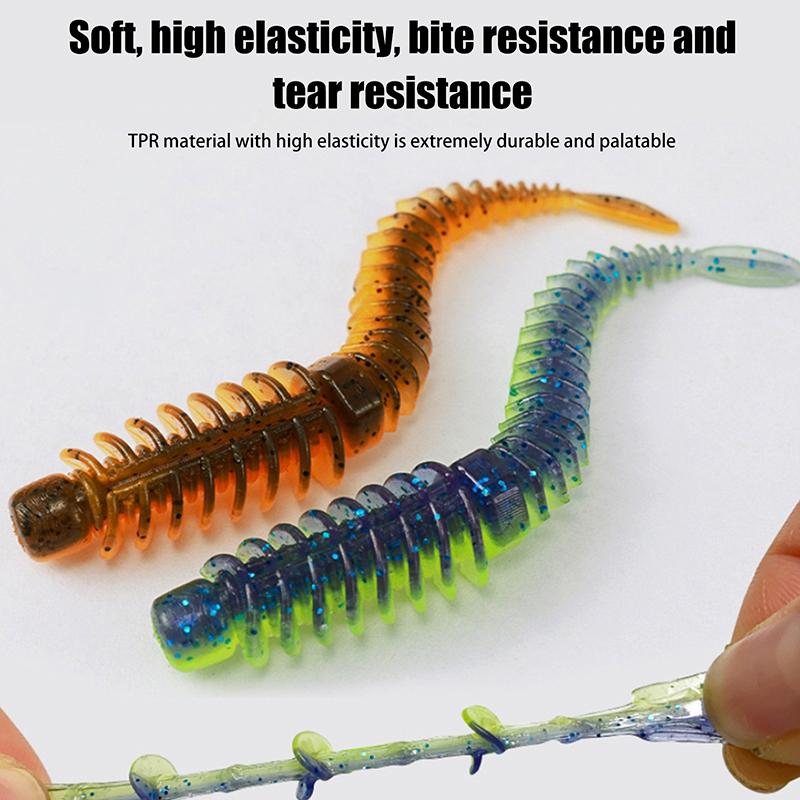 Supercontinent Worm Bait Soft Bait Tanta 5.5Cm Fishing Lures Smell With Salts Soft Silicone Fishing Lure