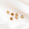 10PCS/lot 6.5*8MM 18K Gold Plated Brass Beads Caps Tassel Caps Bracelet Jewelry Making Supplies DIY Findings Accessories