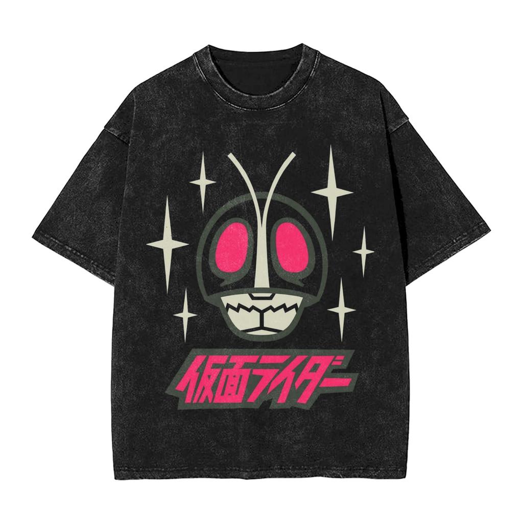 Kamen Rider Comic Cover Washed T Shirts Streetwear Hip Hop Vintage TShirt  Tee Shirt for Men Women 100 Cotton Street Graphic