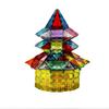 48-Piece Magnetic Tiles Building Set: Stained Glass Educational Puzzle Toy