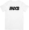 INXS Hudba Unisex Střih pro Muže a Ženy Kvalitní Bavlněné Tričko Bílé.