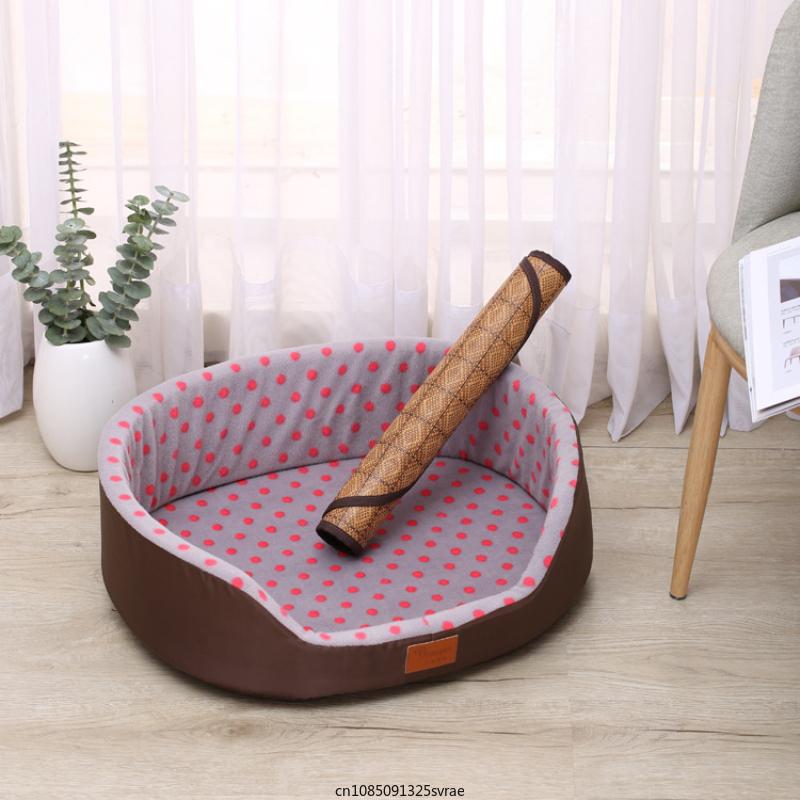 

Dog Bed Kennel Soft Fleece Pet Dog Cat Warm Bed Puppy Breathable Durable Blanket Cushion Dogs House Sofa for Small Medium Dogs S