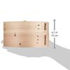 Pearl Metal Chinese for Steaming Natural Natural Wa No Sato Steamer, 18cm, Vegetables, Shumai, Xiaolongbao, Wood, Bamboo, H-5713