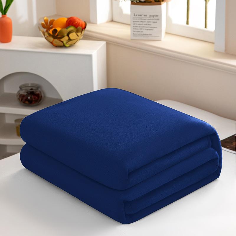 Solid-Color Flannel Blankets, Sofa Throws, Coral Fleece, Warm Bed Sheets, Nap Blankets