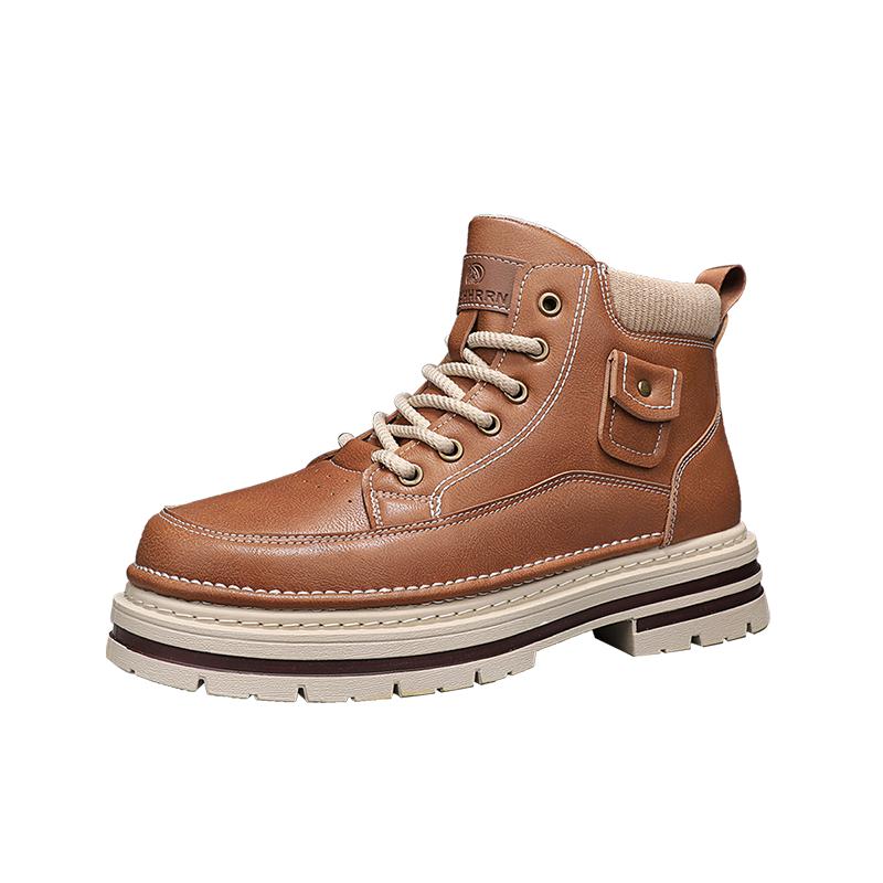 Herren Arbeitsstiefel Neue Mode Herrenstiefel High Top Lässige Sportschuhe für Herren Designer Rutschfeste Knöchelstiefel Outdoor Dicke Sohle