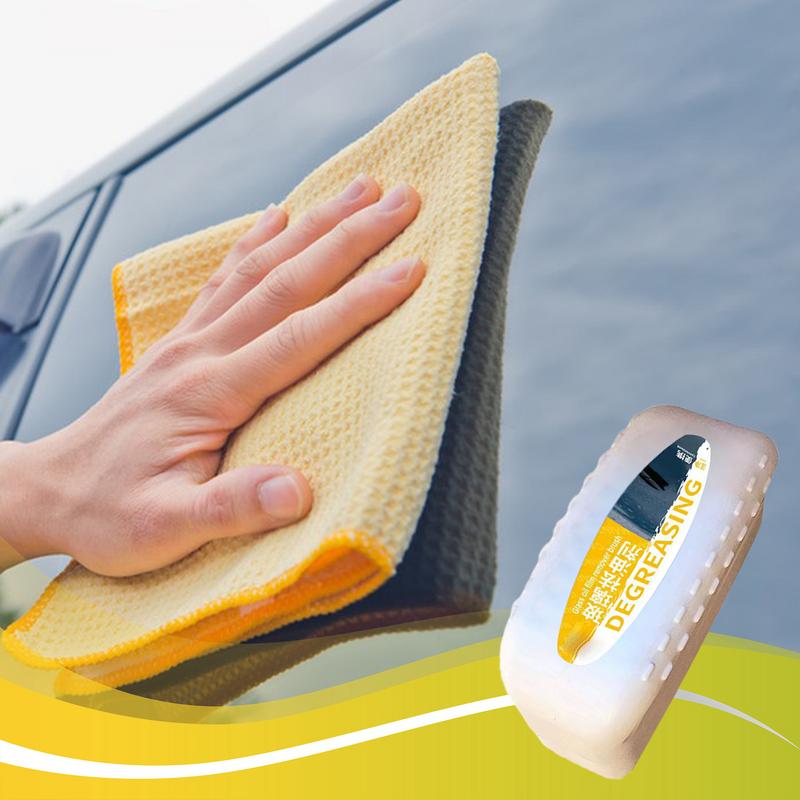 Autoglas-Ölfilm-Reiniger, Glasstripper, Wasserfleckenentferner, 100 ml, Wasserfleckenentferner, Auto-Ölfilm-Reinigungsbürste, Glas