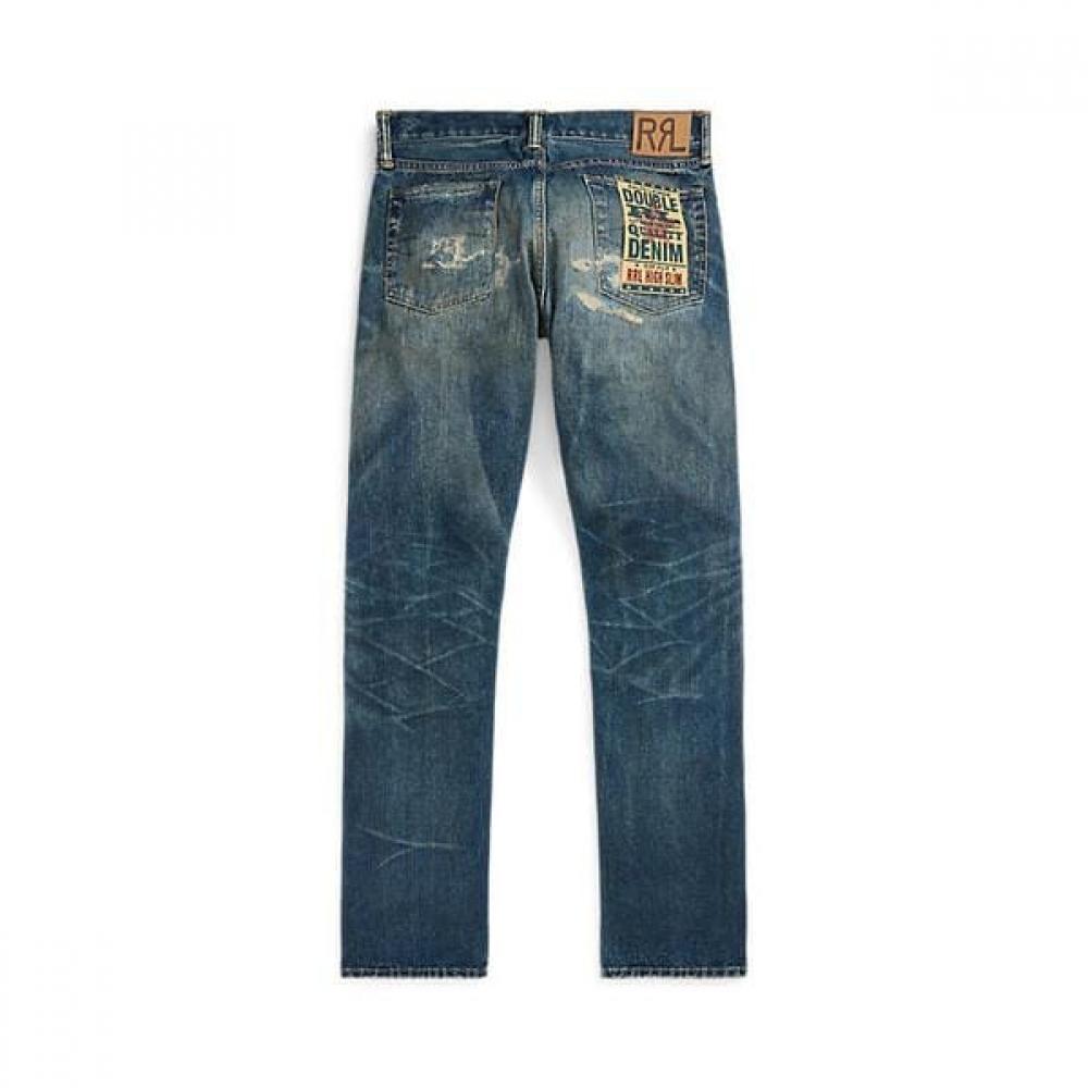 Rrl Jeansy Brannon High Slim Naprawiane Mnrrdnm10920118400