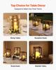 24 Pcs Wooden Wedding Lantern, Cedar Wood and Plastic Wooden Lantern Candle Holder, Rustic Decorative Home Centerpiece Ideal for Wedding Table Party