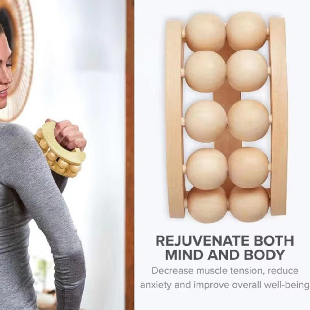 10 Bead Lymphatic Drainage Roller Natural Lymphatic Drainage Massager Body Massage