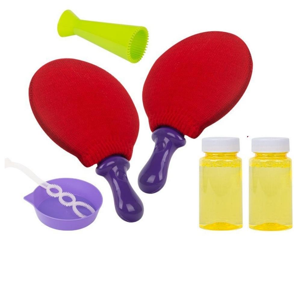 

Bubble Ping Pong Racket Set - Bouncy Bubble Toys For Kids, Interactive Outdoor Game With Tools & Bubble Solution