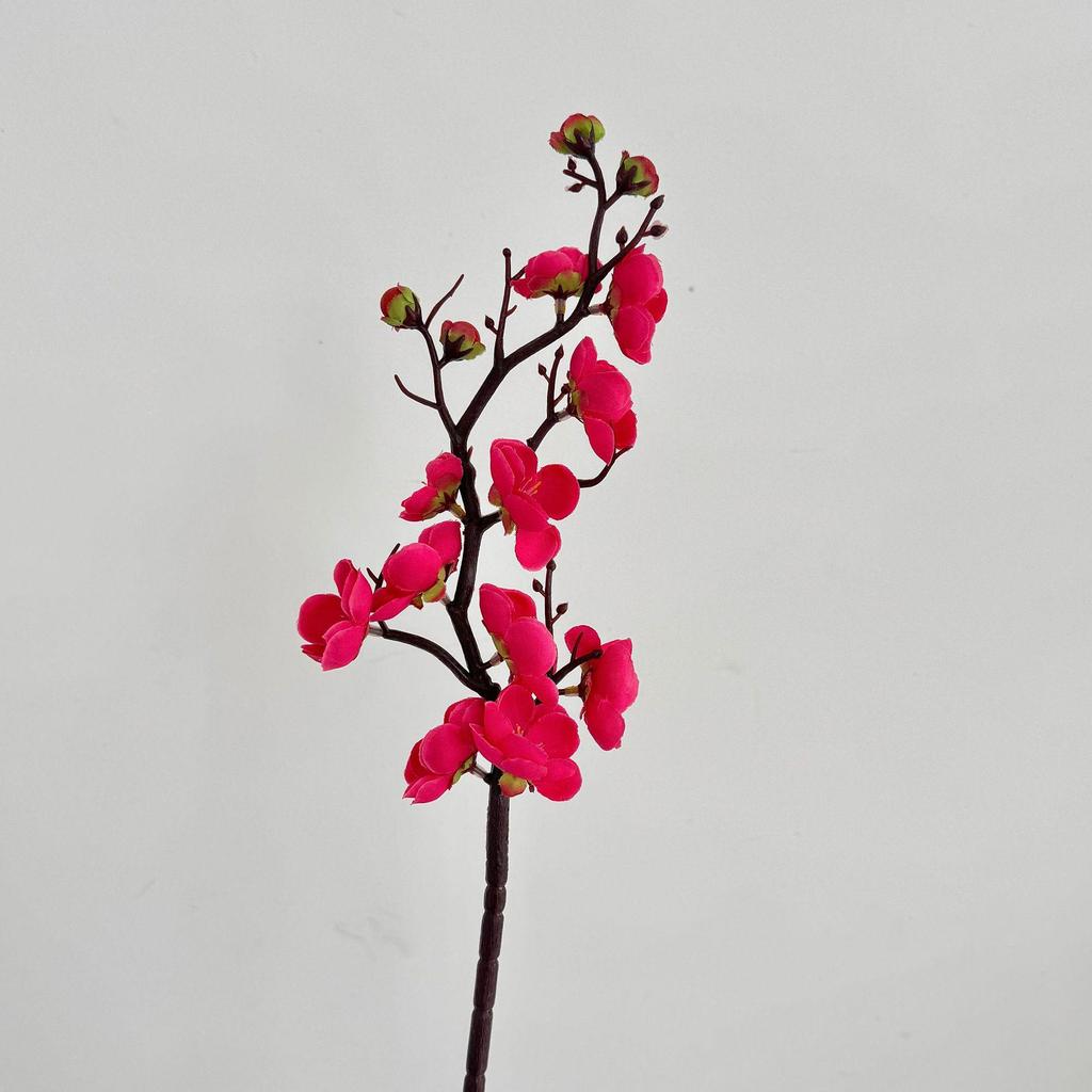 Artificial Plum Blossom Branch - Decorative Faux Flower Arrangement for Home