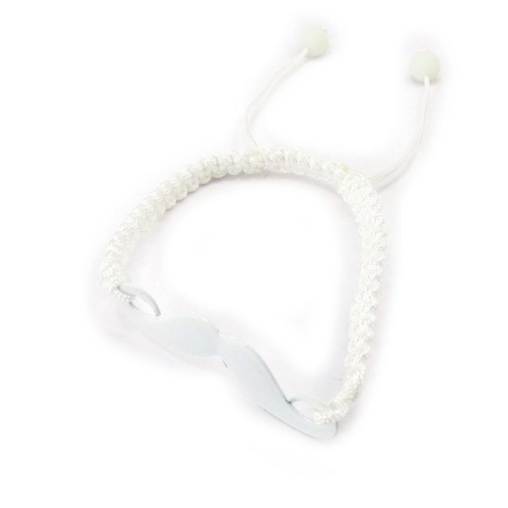Les Trésors De Lily [K3274] - White 'Moustache' Shambhala Bracelet