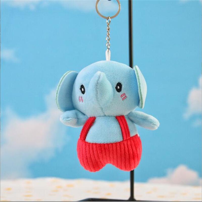12Cm süße Strap Elefant Plüsch Spielzeug Schlüsselanhänger Anhänger Tasche Ornament Cartoon kleines Geschenk