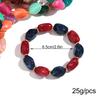 Neue Acryl Unregelmäßige Perlen Elastische Armbänder für Damen Boho Harz Imitation Stein Perlen Handgefertigt Armreif Mischfarbe Schmuck Geschenk