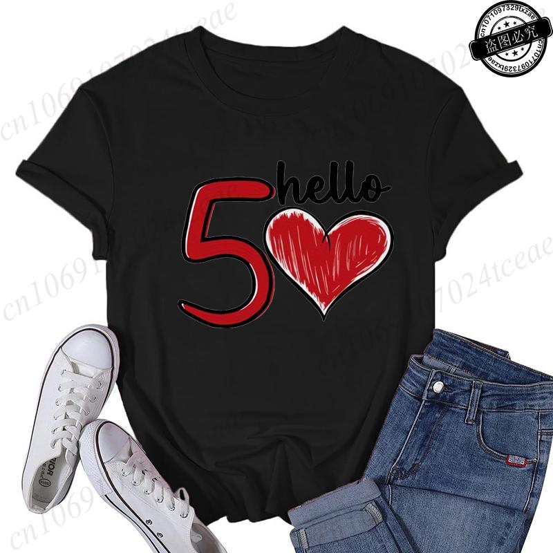 Hello Birthday TShirt for Women Clothing th Print TShirts Clothes Short Sleeve Tees Birthday Girls Party Tshirt Tops