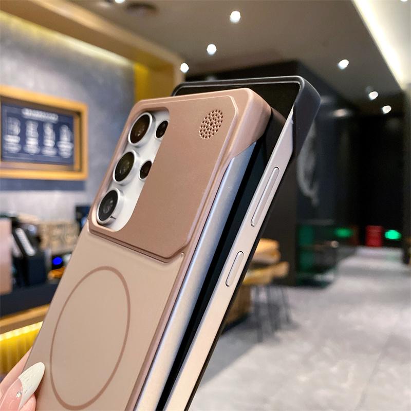 For Samsung Galaxy S25 S24 S22 S23 Ultra Case Shockproof Matte MagSafe Wireless Charging Frameless Aluminum Alloy Protective S25