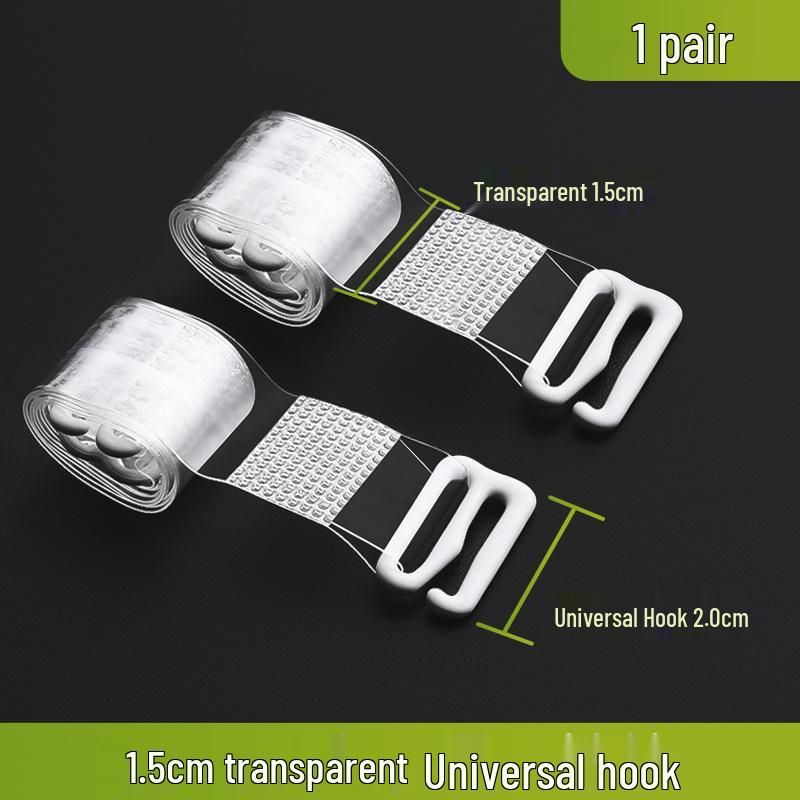 Women's Non-Slip Invisible Bra with Exposed Straps and Transparent Shoulder Straps
