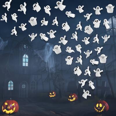 21 Pieces/set Halloween Wall Stickers, Ghost Self-adhesive Wall Stickers, Bathroom Living Room Porch Home Decoration Wall Stickers