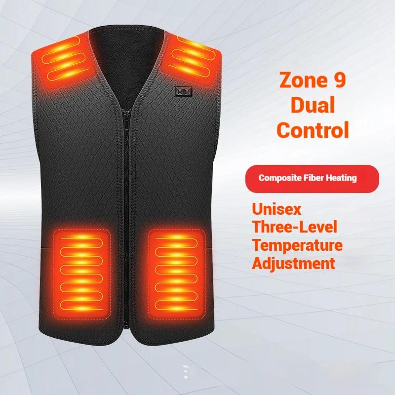 Usb Heated Vest for Men Women Electric Smart Heating Jacket Thermal Waistcoat Lightweight Warm Self Heating Vest Padded Jacket