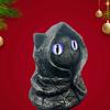 Mysteriöse Katzen mit Kapuze Figuren Gotische Schwarze Katzen Statue Halloween Dekorationen Verspielte Kätzchen Skulptur Regal Akzent Geschenk