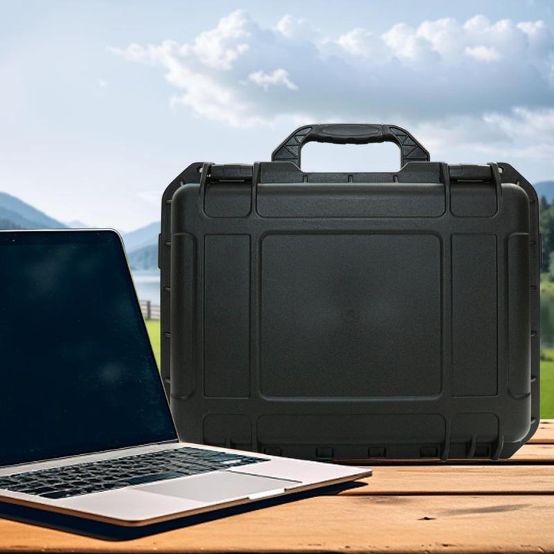 1pc Waterproof Heavy-Duty Protective Tool Box with Pre-cut Sponge Inserts Shockproof Equipment Storage Case for Tools, Cameras