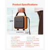 SucceBuy 20/22/40 PSI Stand-Up-Paddleboard-Pumpe Wiederaufladbar Akkubetrieben Automatische Abschaltung 12V DC Autoanschluss LED-Licht Ideal für Matratzen