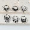 Set of 2 Septum Rings Hoop with Animal Theme Nose and Ear Piercing Jewelry Eye Catching Nose Rings Body Accessories