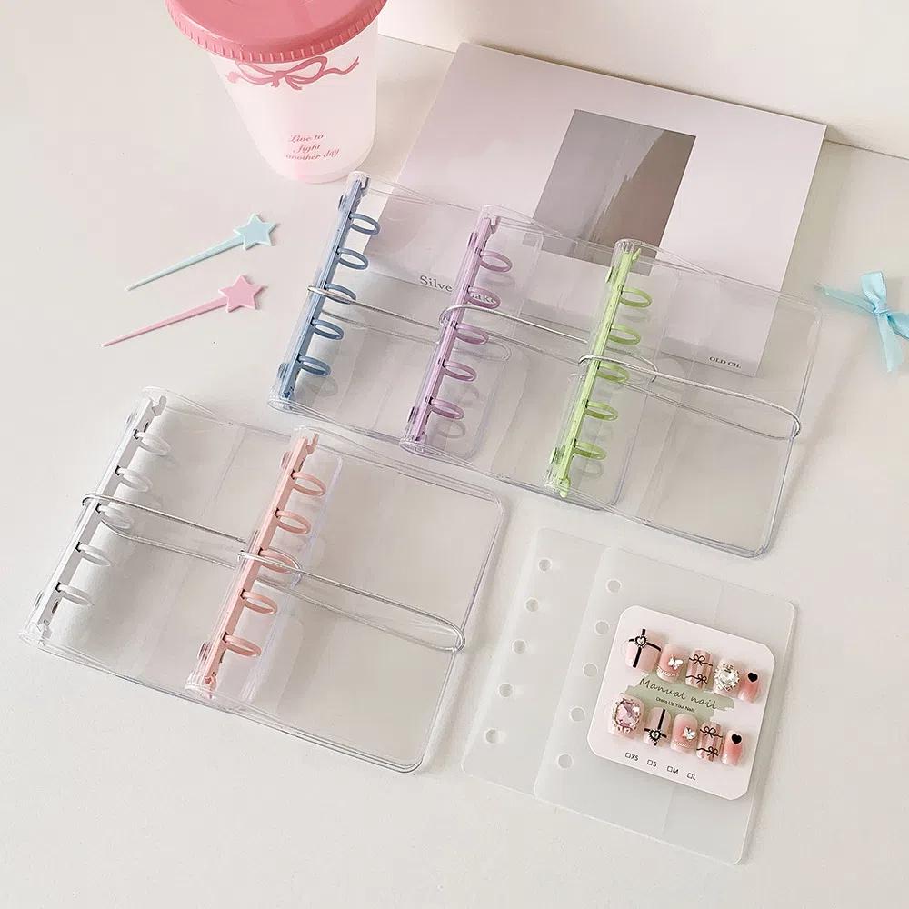 Transparent False Nails Display Board PVC Card Cover Korean Nails Display Protector  Women