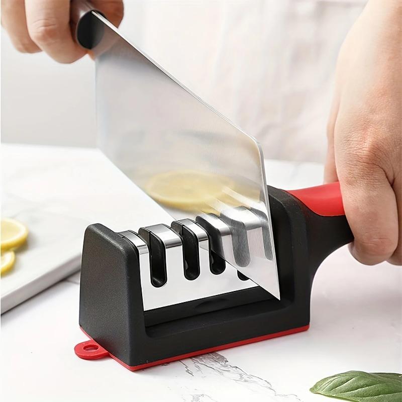 3/4-Stages Type Knife Sharpener Kitchen Professional Knife Sharpening Tool Quick Sharpener Diamond Coated Blades Kitchen Tool