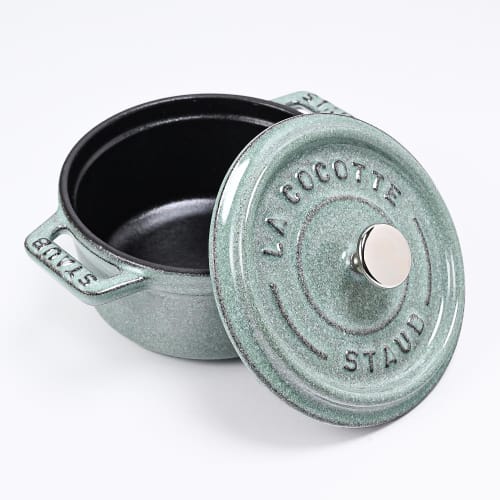 Staub Pico Cocotte Round, 10cm, Mini Cast Iron Enamel Pot, 0.25L, Sage Green, 11010115 (Product Code: 40508-702-0)