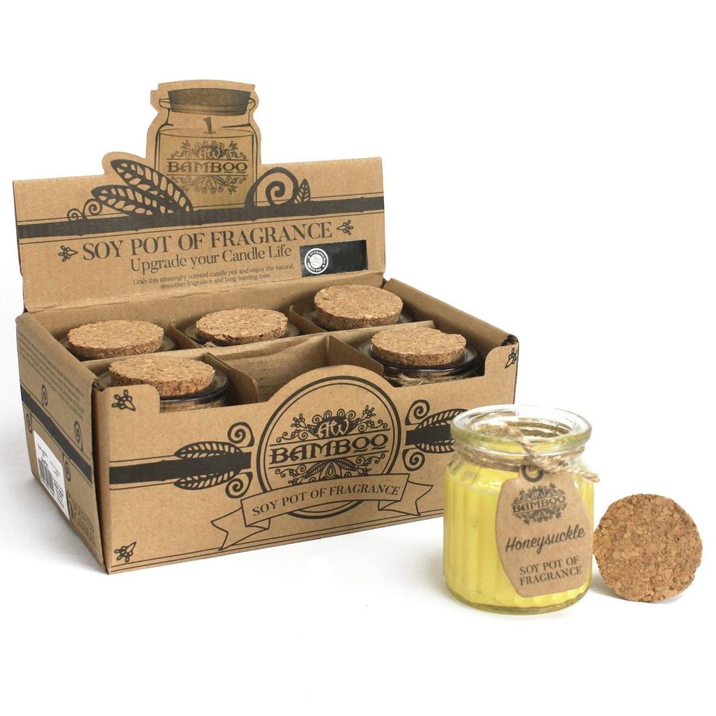 2x Honeysuckle Soy Wax Jar Candles, 2 Pack