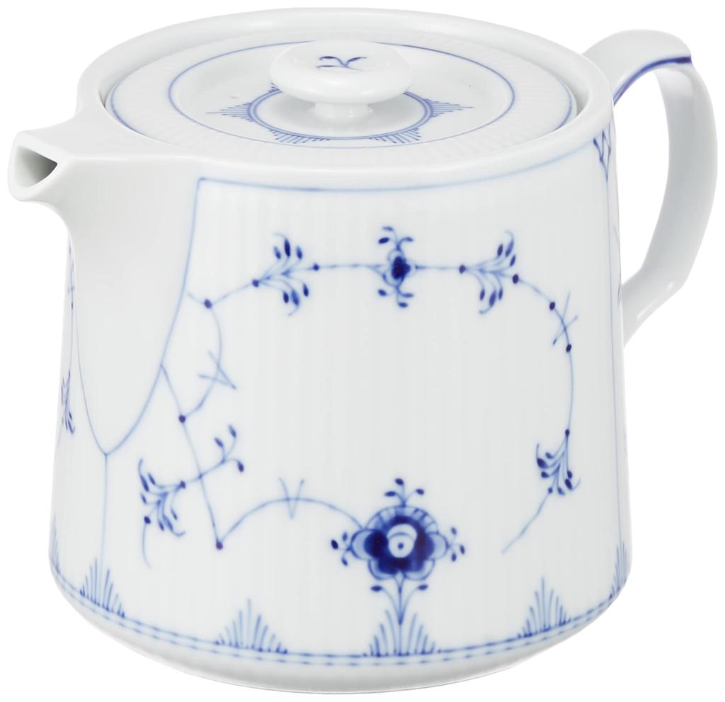 Imported Royal Copenhagen Blue Fluted Plain Teapot Wedding Gift 1059071 [Regular Product]