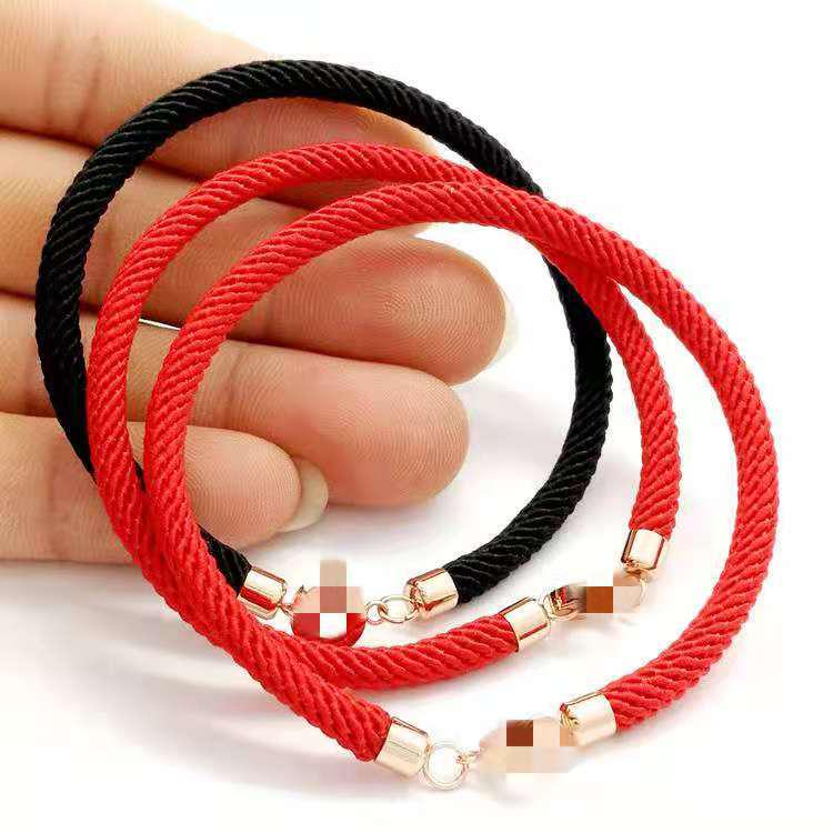

Браслет из красной веревочки на год Бэнминнянь - Простой и универсальный дизайн для пары из нержавеющей стали Steel Buckle + Red Rope