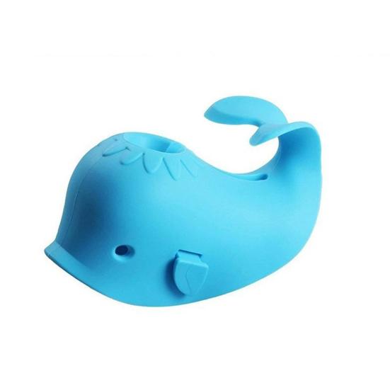 Baby Bathtub Faucet Cover Whale Pattern Anti-collision Cover BPA-Free Silicone Safety Protection Bath Tap Guard