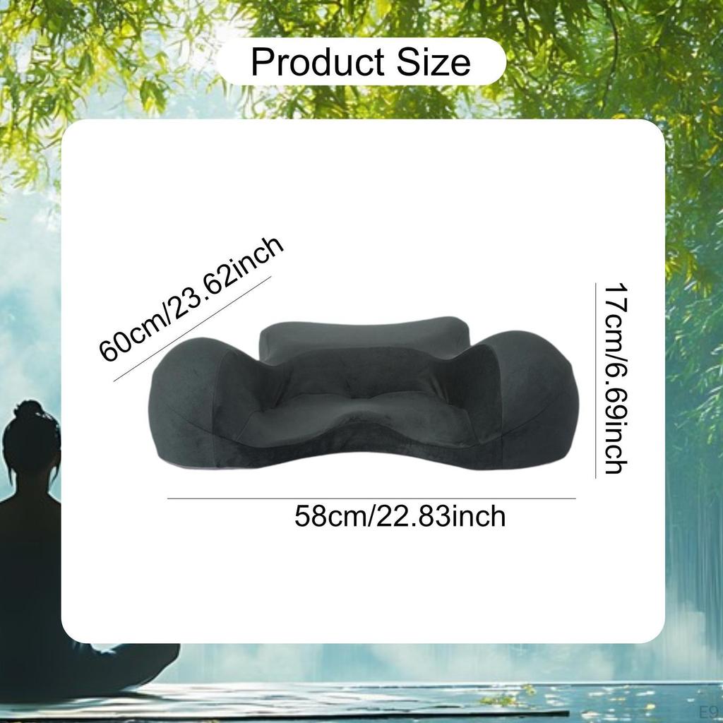 Ergonomisches Meditationskissen mit rutschfester Unterseite Abnehmbarer Samtbezug Atmungsaktiver Memory-Schaum