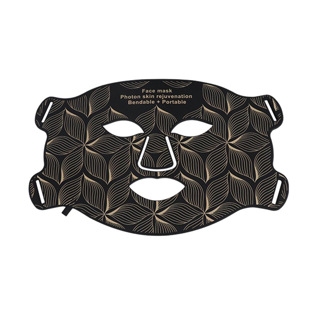 Red-Blue LED Beauty Mask: Home Facial Silicone Photon Rejuvenation Device with Neck Infrared Spectrometer