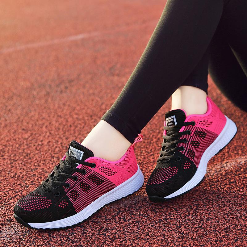 Fashion New Spring Flying Woven Shoes Korean Casual Student Versatile Lace-Up Mesh Women's Shoes Forrest Gump Shoes For Women Fashion