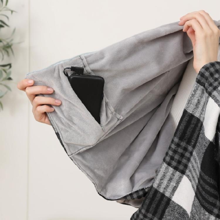 Lightweight Heated Shawl USB Powered Heating Pad 3-Gear Adjustable Scarf Warmth Neckerchief Capelet For Home Car Use