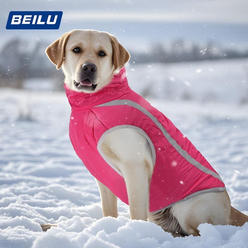 Dog Clothes Autumn and Winter Warm Large Dog Cotton Clothes Traction Dog Clothes Large Dog Jackets Pet Clothes