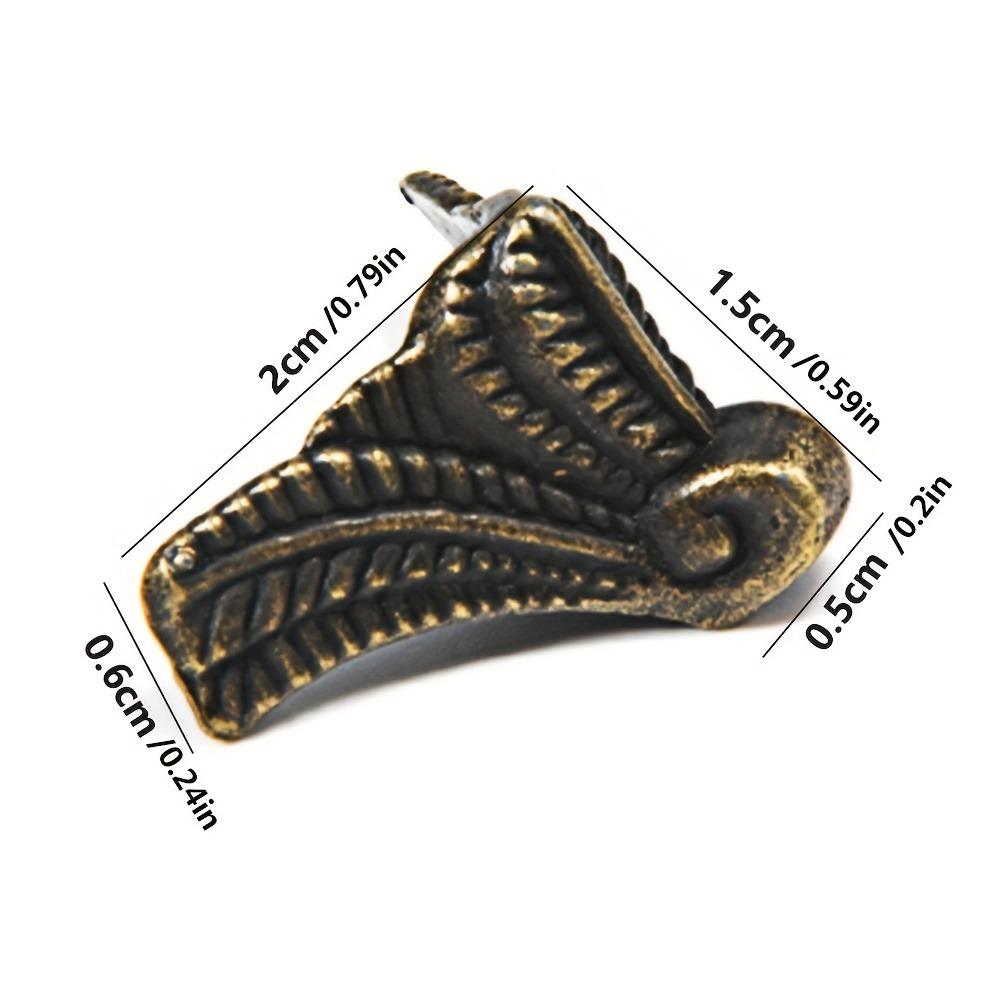 4PCS Decorative Antique Bronze Corner Protectors with Zinc Alloy Hardware Brackets for Jewelry Chests & Wooden Cases