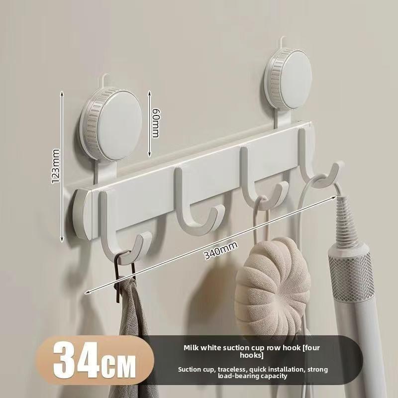 Space Aluminum Suction Cup Hook Set With Multiple Load Capacity For Bathroom And Home Storage