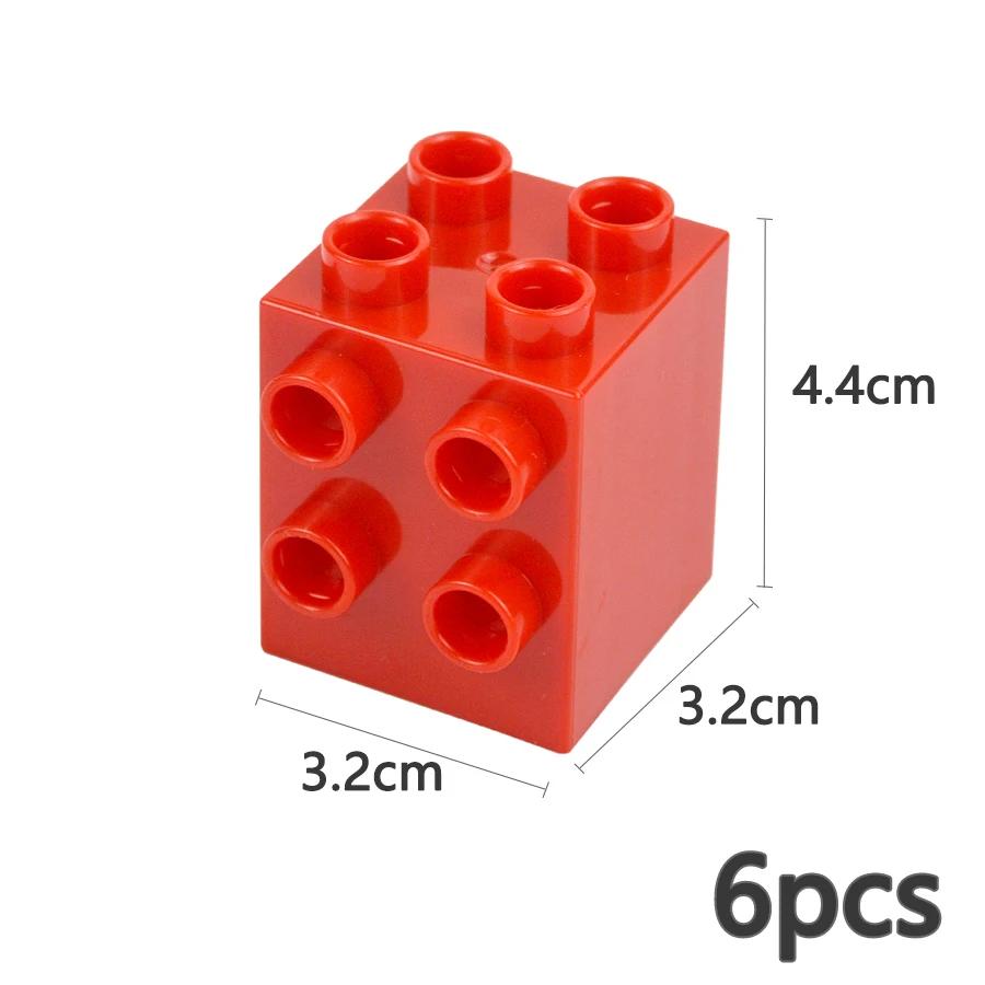 MOC Big Size Bulk Bricks Thick Building Blocks Educational Kid Creative Toys Slope Thin Large Particles Compatible With Duploes