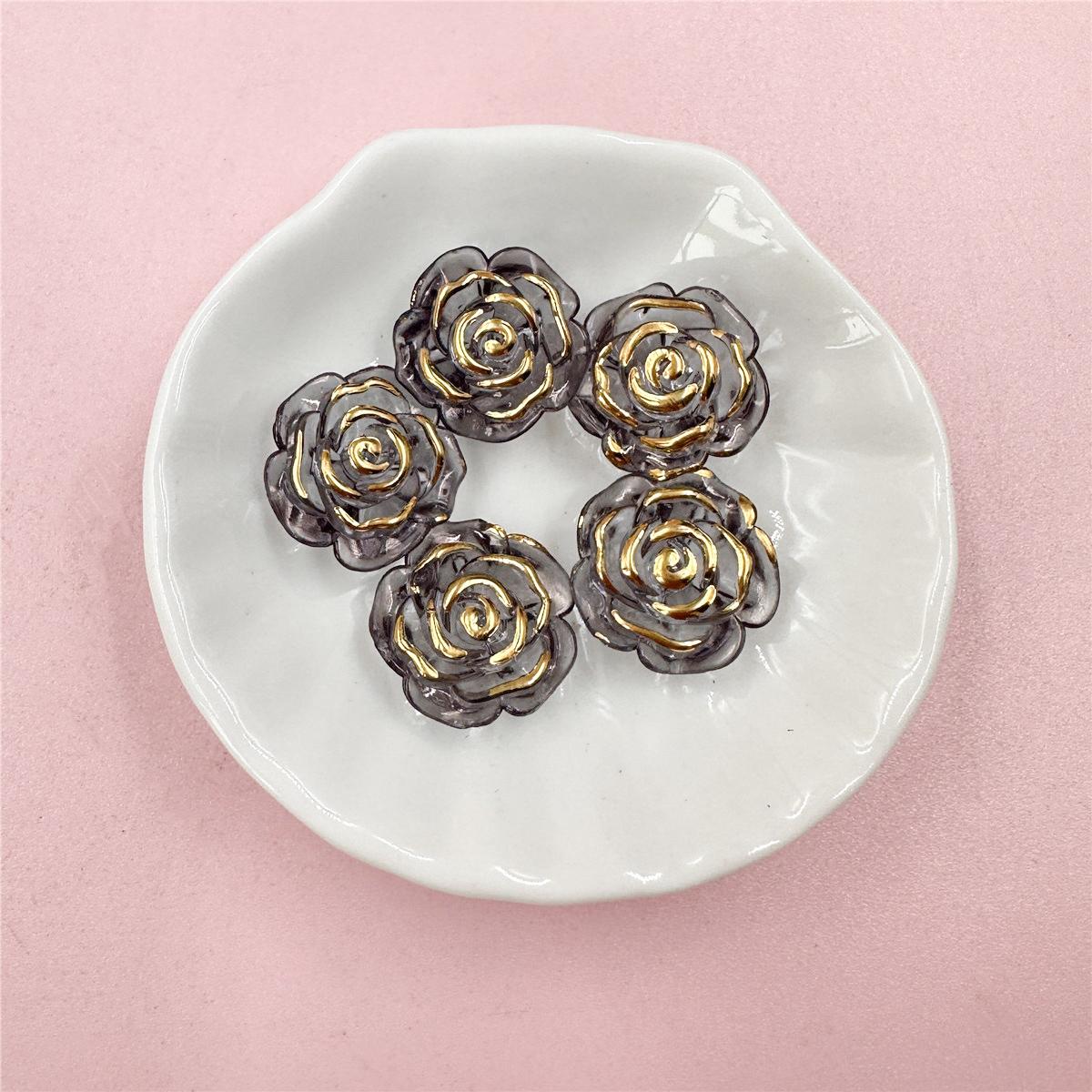 

18,6 мм 5 шт. розовые бусины акриловые модный подарок для самостоятельного изготовления ювелирных изделий на цепочке для телефона ювелирные аксессуары ручной работы материал чёрный