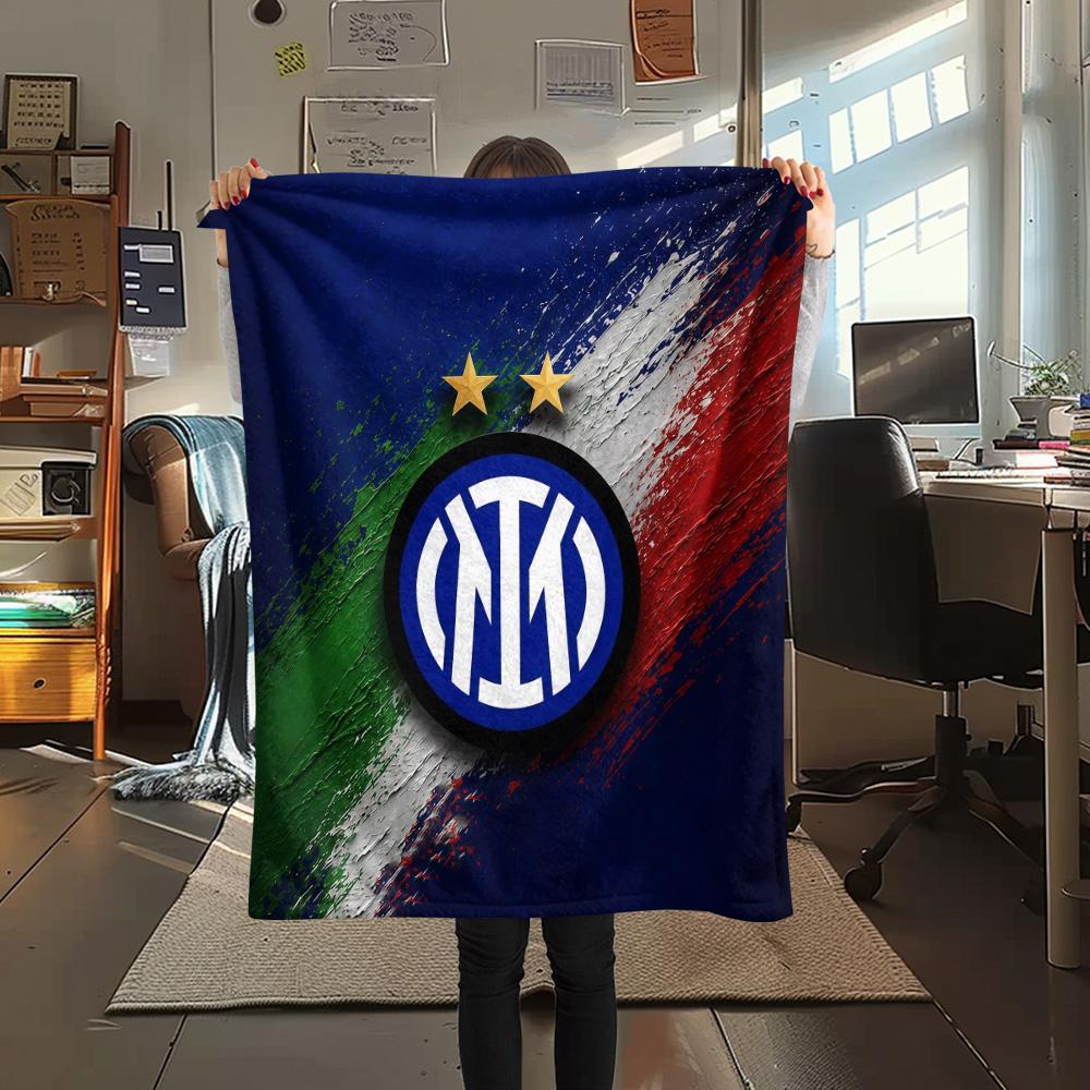 Football Club Internazionale Milano Flannel Blanket, High quality Comfortable for All Seasons, Home Decor, Warmth and Comfort