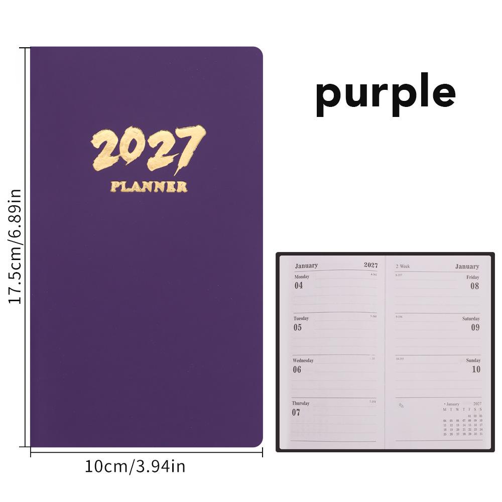 2026 A6 Pocket Planner: English Agenda & 365-Day Cross-Border Time Management Notebook