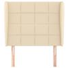 VidaXL Tête de lit avec oreilles Crème 83x23x118-128 cm Tissu3117935