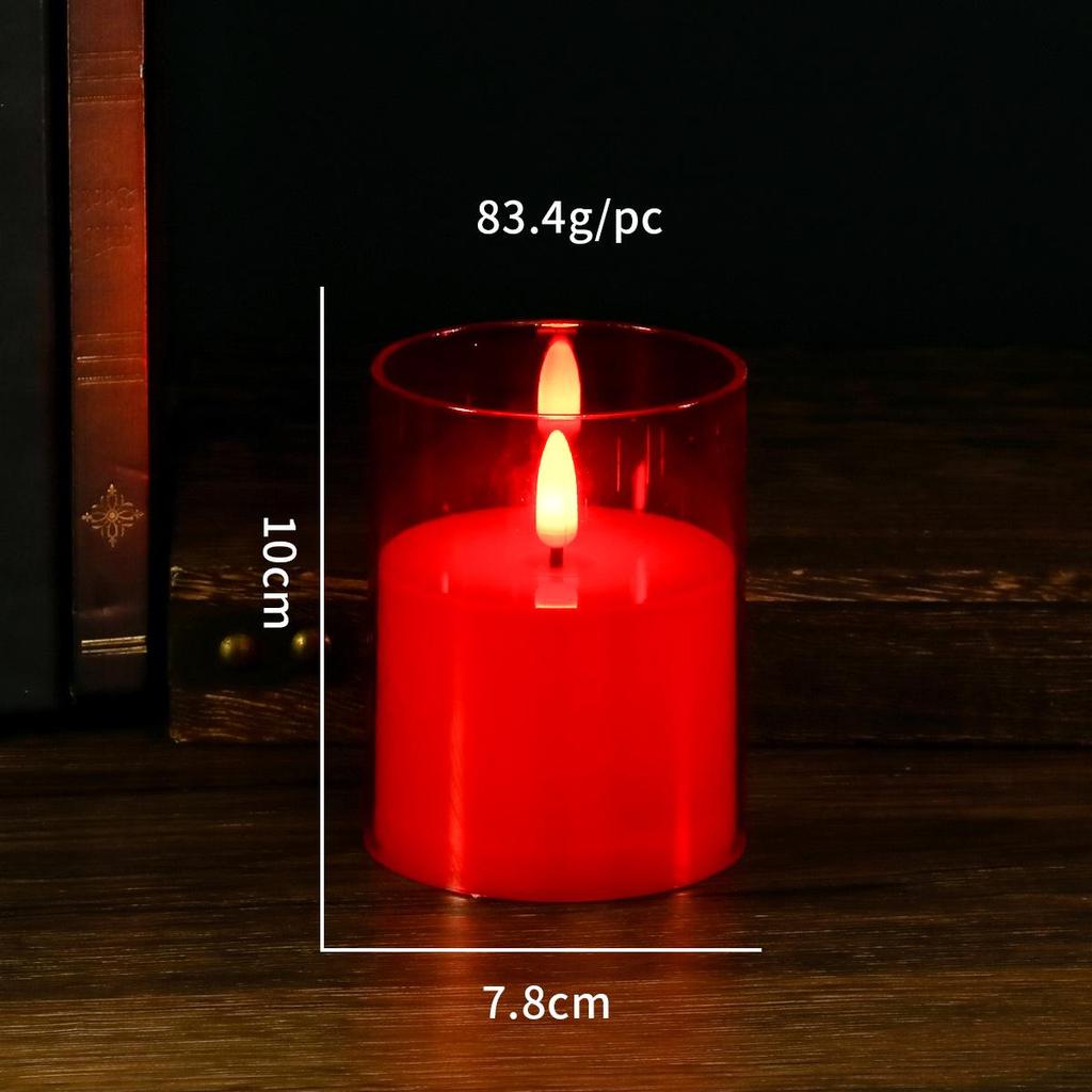 Acrylic Bullet-Shaped Remote-Controlled Flameless Candle Lamp