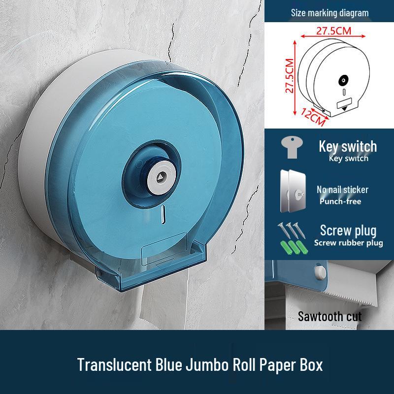 Waterproof Large Roll Toilet Paper Holder for Hotel or Guesthouse Bathrooms